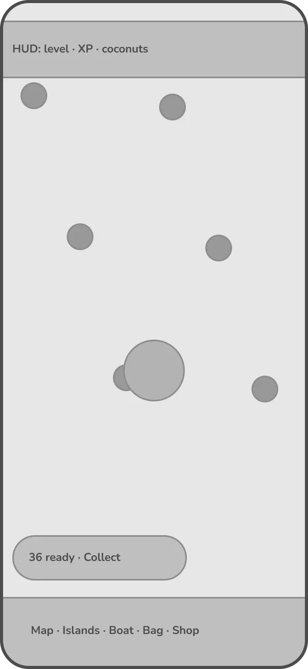 Low-fi wireframe: Map · home